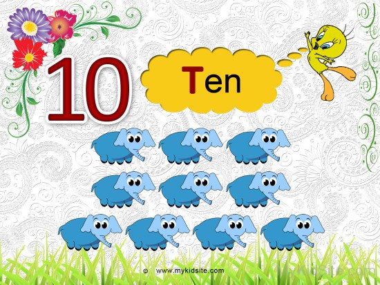 Number Worksheet For  10