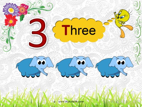 Number Worksheet For  3