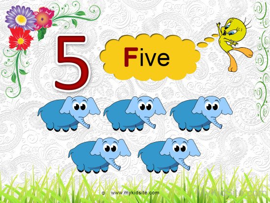 Number Worksheet For  5