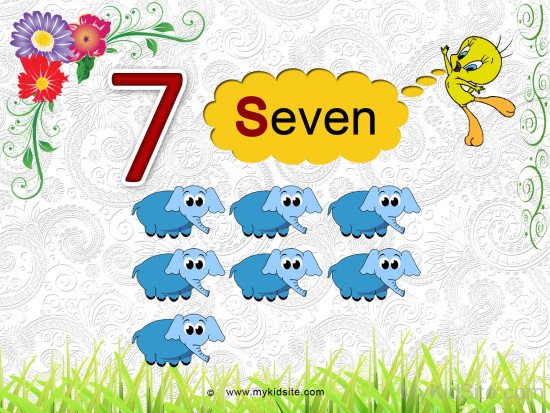 Number Worksheet For 7