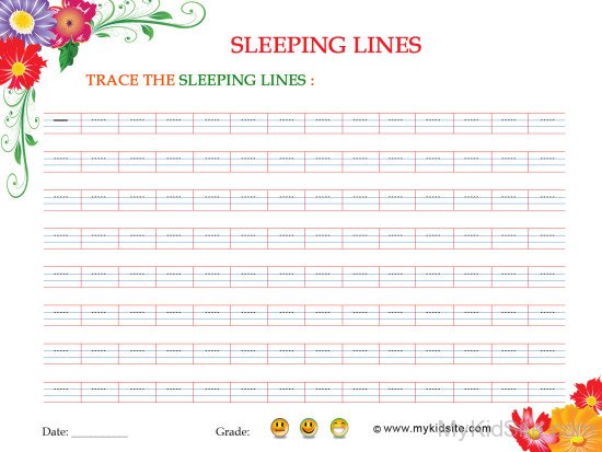 Sleeping Lines Worksheet