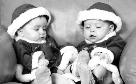 Twins Santa