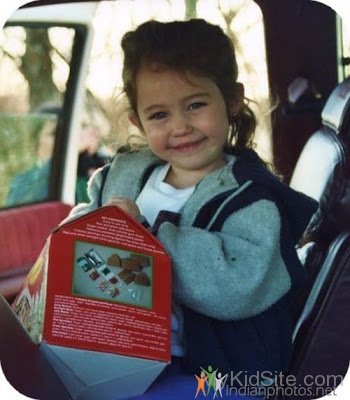 Childhood Picture Of  Miley Cyrus