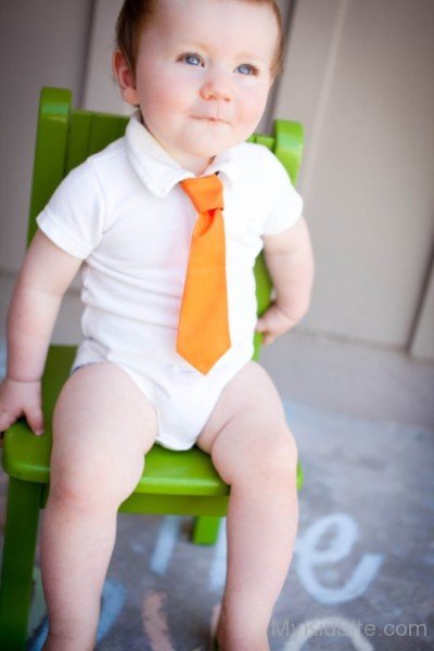 Baby Boy Wearing Tie
