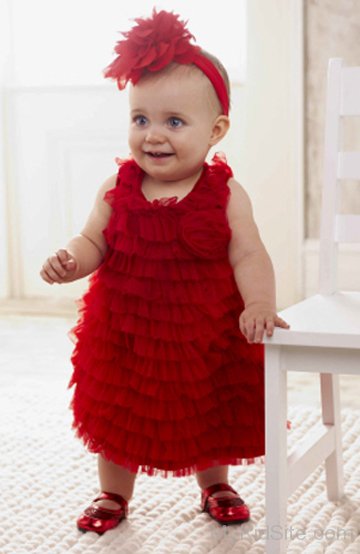 Baby Girl In Flower Dresses