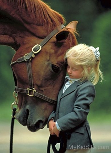Baby Girl With Horse