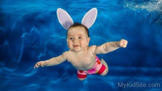 Cute Baby Boy In Water