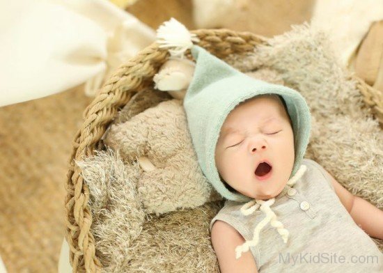 Cute Baby Boy Yawning Image