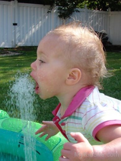 Cute Baby Drinking Water