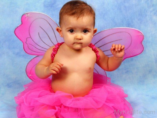 Cute Baby Girl In Pink Dress