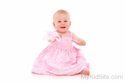Cute Baby Girl Wearing Pink Dress