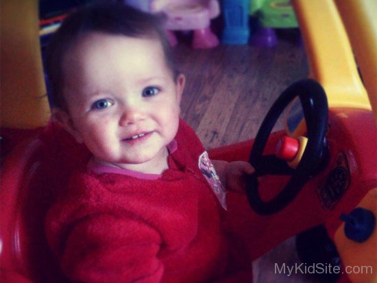 Cute Baby In Car