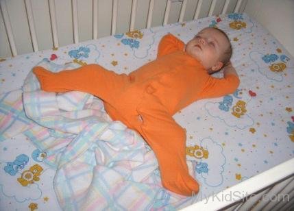 Cute Baby Sleeping In Cribs