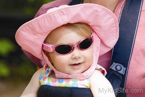 Cute Baby Wearing Pink hat