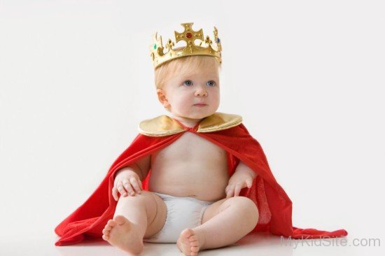 Baby Boy Wearing Crown