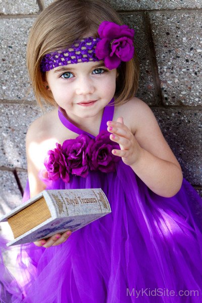 Baby Girl In Blue Dress