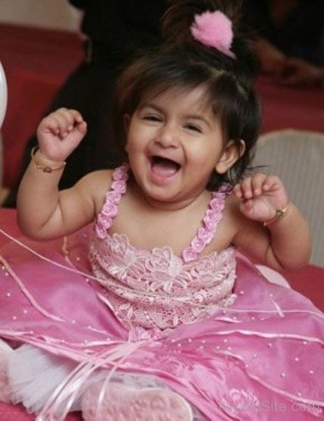 Baby Girl In Extreme Laugh