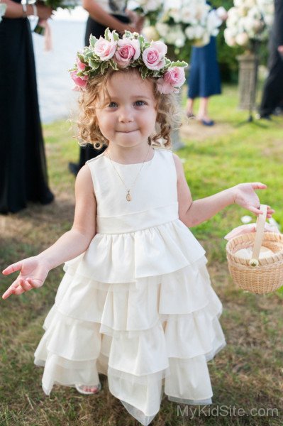 Baby Girl In White Frock