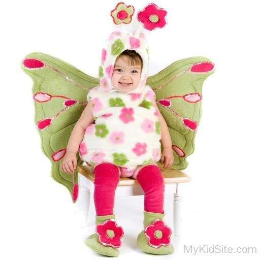 Baby Wearing Butterfly Costume