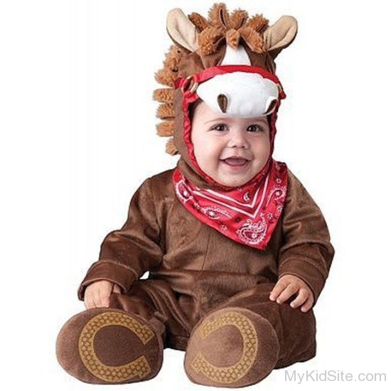 Cute Baby As Donkey