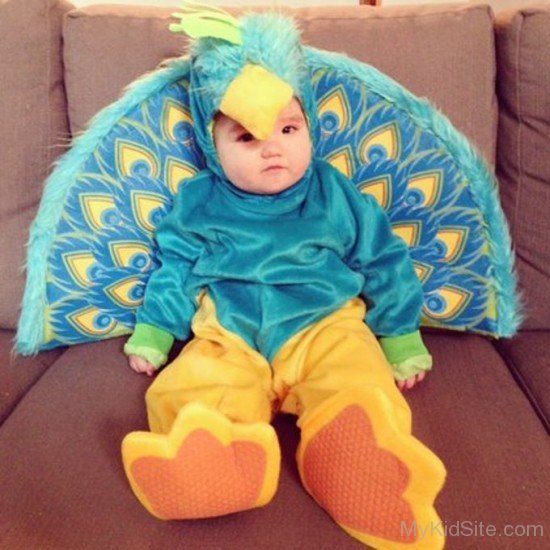 Cute Baby As Peacock