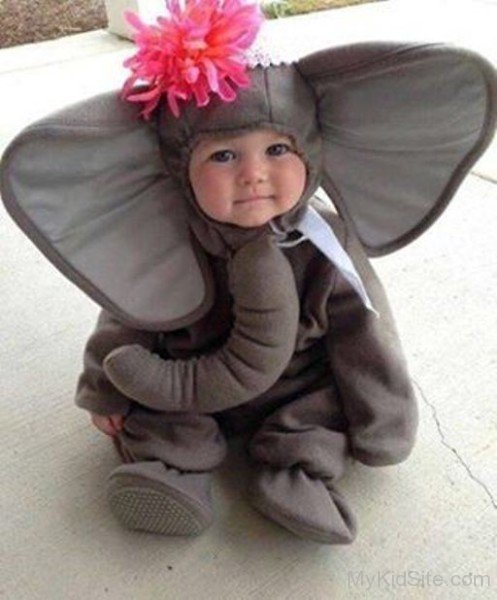 Cute Baby In Elephant Costume