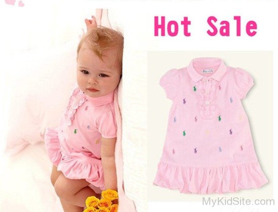Cute Baby In Pink Dress