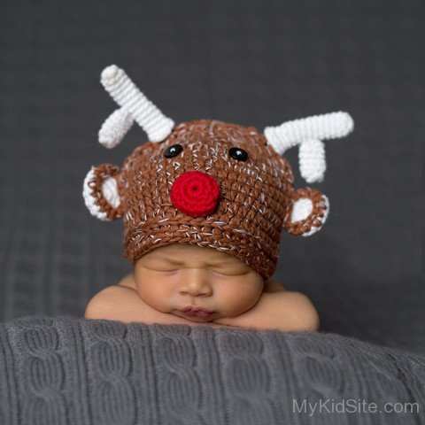 Baby Boy Wearing Funny Hat