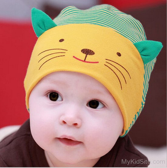 Cute Baby Wearing Hat Image