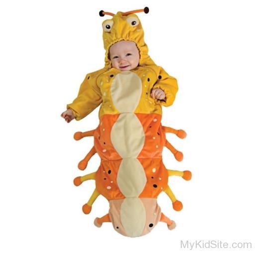 Cute Baby In Caterpillar Dress