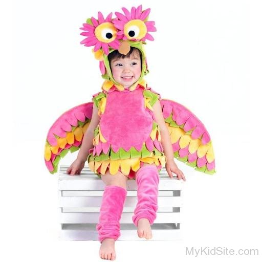 Baby Wearing Owl Costume