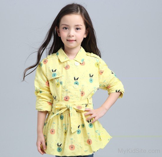 Kid Wearing Yellow Dress