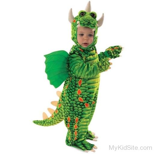 Baby Wearing Dragon Dress