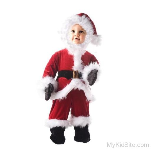 Baby  Wearing  Santa Claus Dress