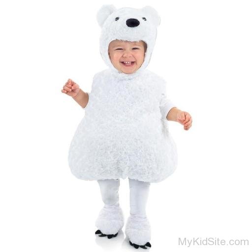 Baby In Polar Bear Costume 