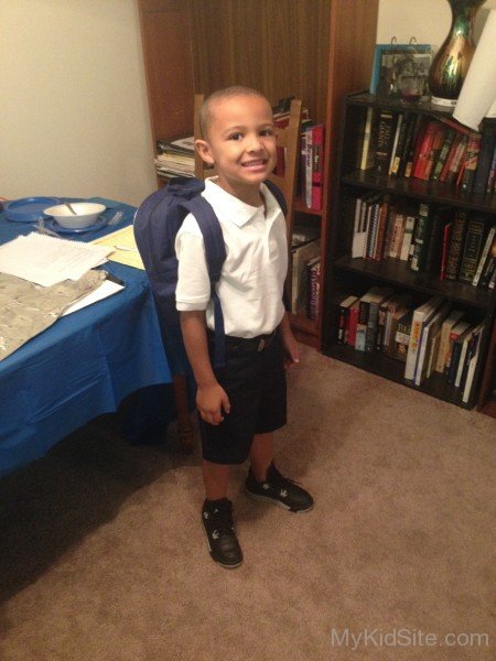 Small Kid In School Uniform