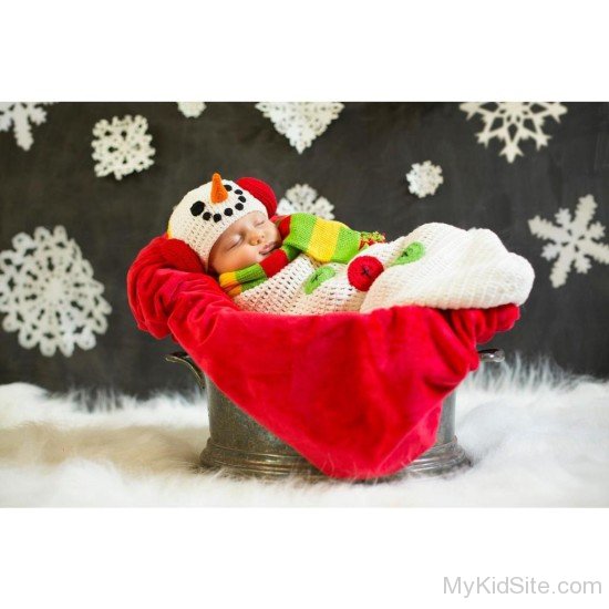 Snow Baby In Basket