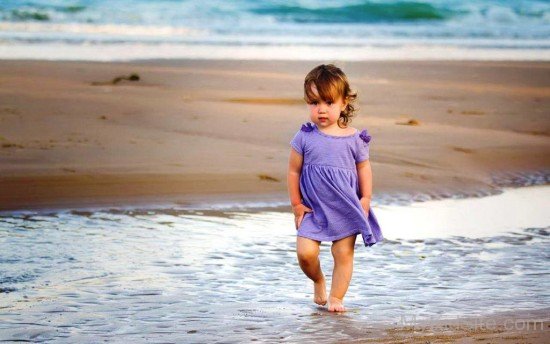 Baby Girl Wearing Purple Frock-MK123
