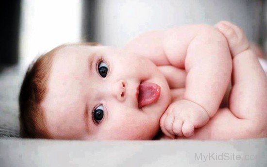 Cute Baby Boy Hanging Tongue-MK456040