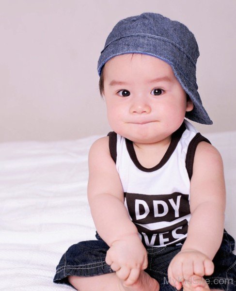 Cutest Baby Boy In blue Cap-MK456067
