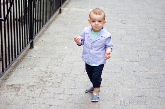 Dashing Boy Hanging Tongue On Road-Sn12323