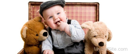 Stylish Boy With Teddy Bear