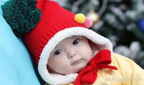 Sweet Baby With Red Cap
