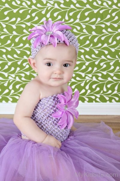 Sweetest Baby Girl Wearing Frock