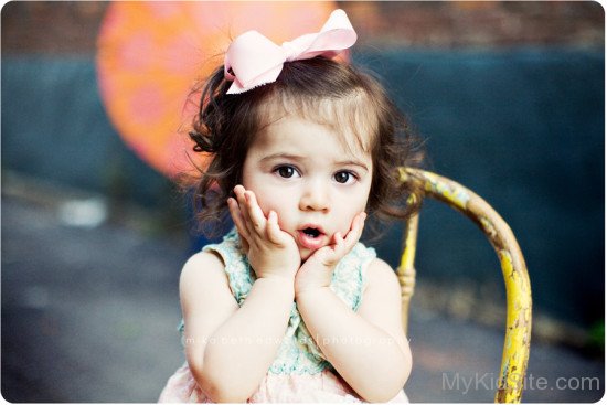 Sweetest Baby girl Sit On Chair