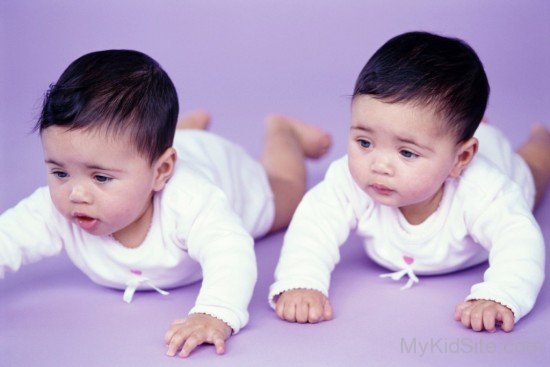 Twins Babies Playing
