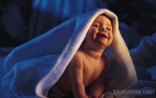 Cute Baby Boy In Blanket