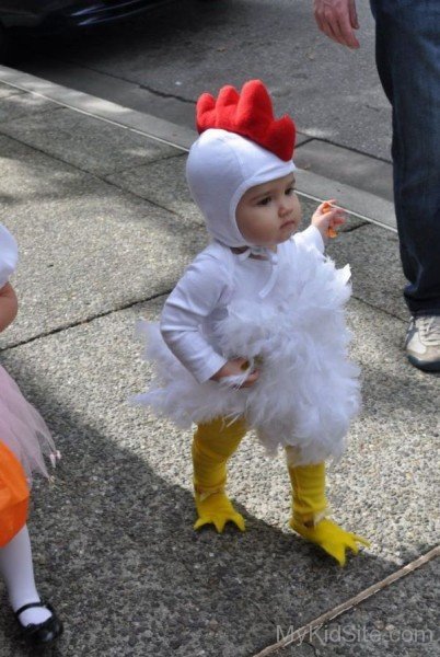 Cute Baby Girl In Funny Dress