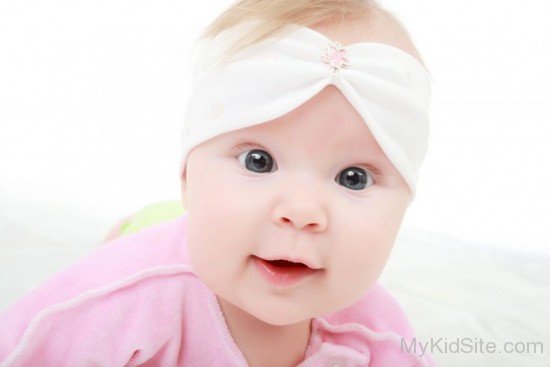 Cute Baby In Pink Dress