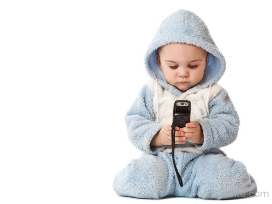 Baby Boy With Mobile-cu28